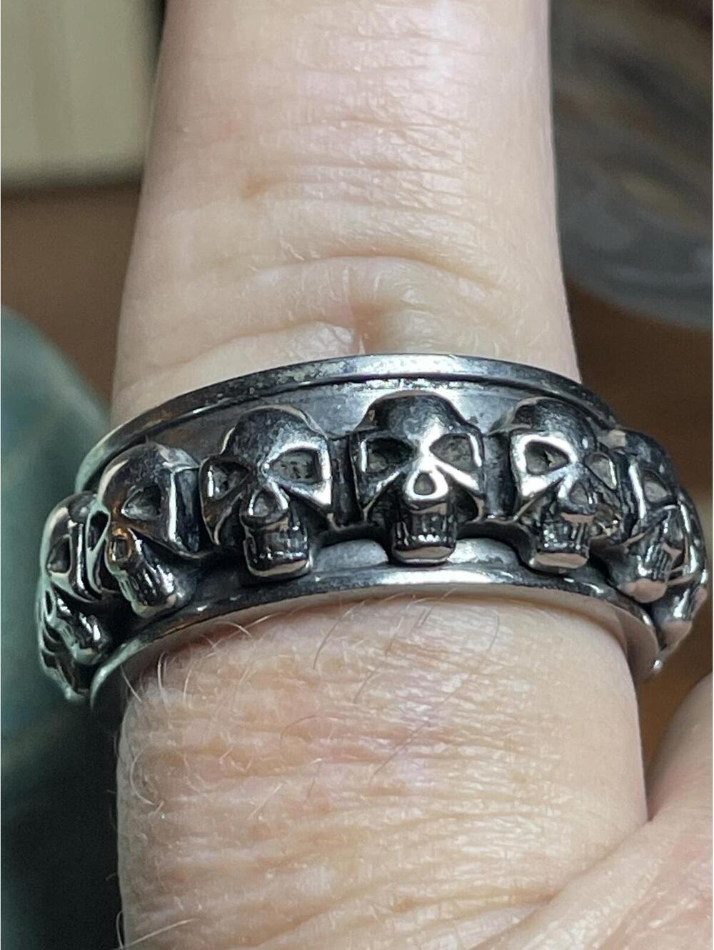 Stainless Steel Men’s Skull Ring Size 11.5